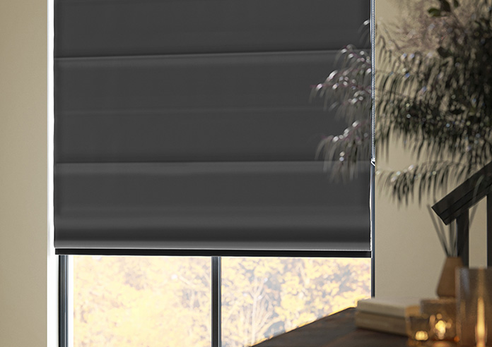 Luxe Velvet, Charcoal - Twist&Fit Roman Blind - Image 5